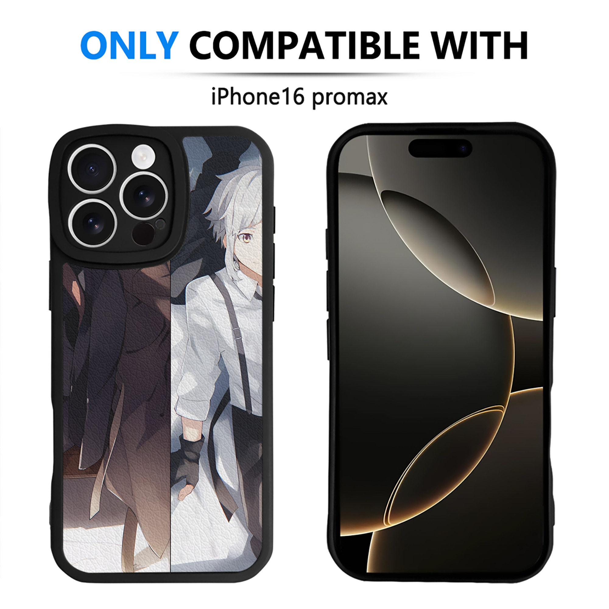 （画像用） 文豪ストレイドッグス Bungo Stray Dogs 【iPhone 16シリーズ対応】シリコンスマホケース（レザー調） 材質：シリコン